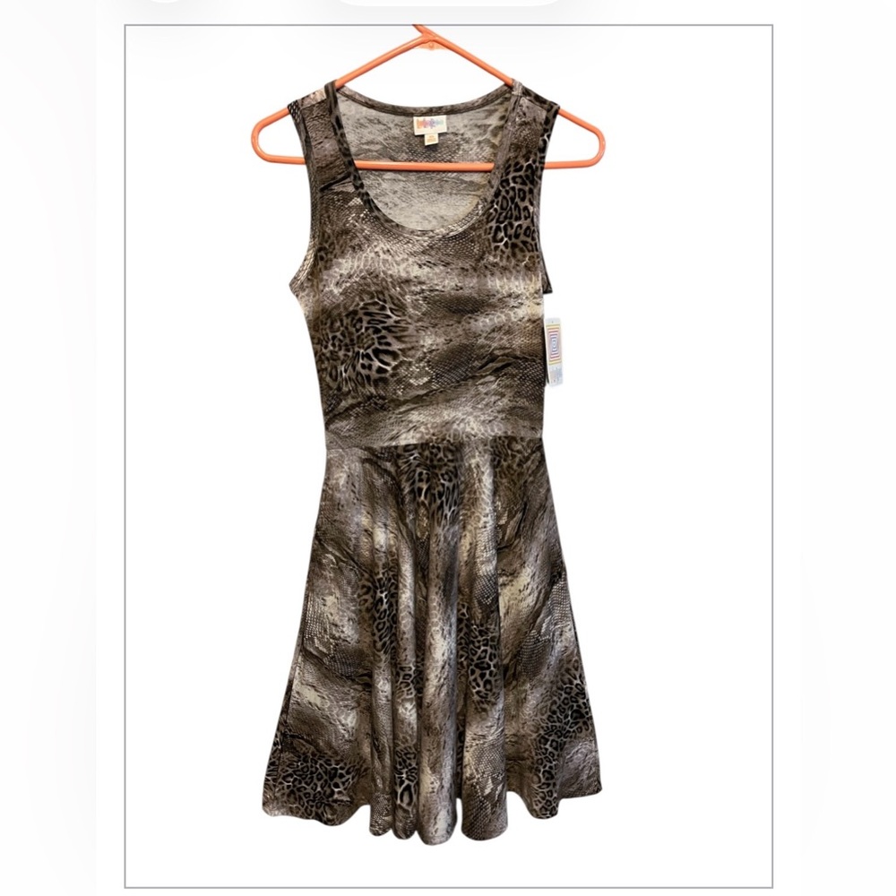 LULAROE TANK LEOPARD PRINT MINI DRESS